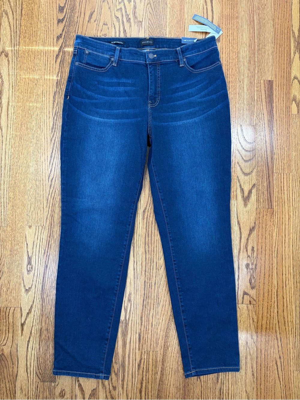 NWT Talbots Dark Blue Slimming Slim Stretch Ankle Jeans (14)